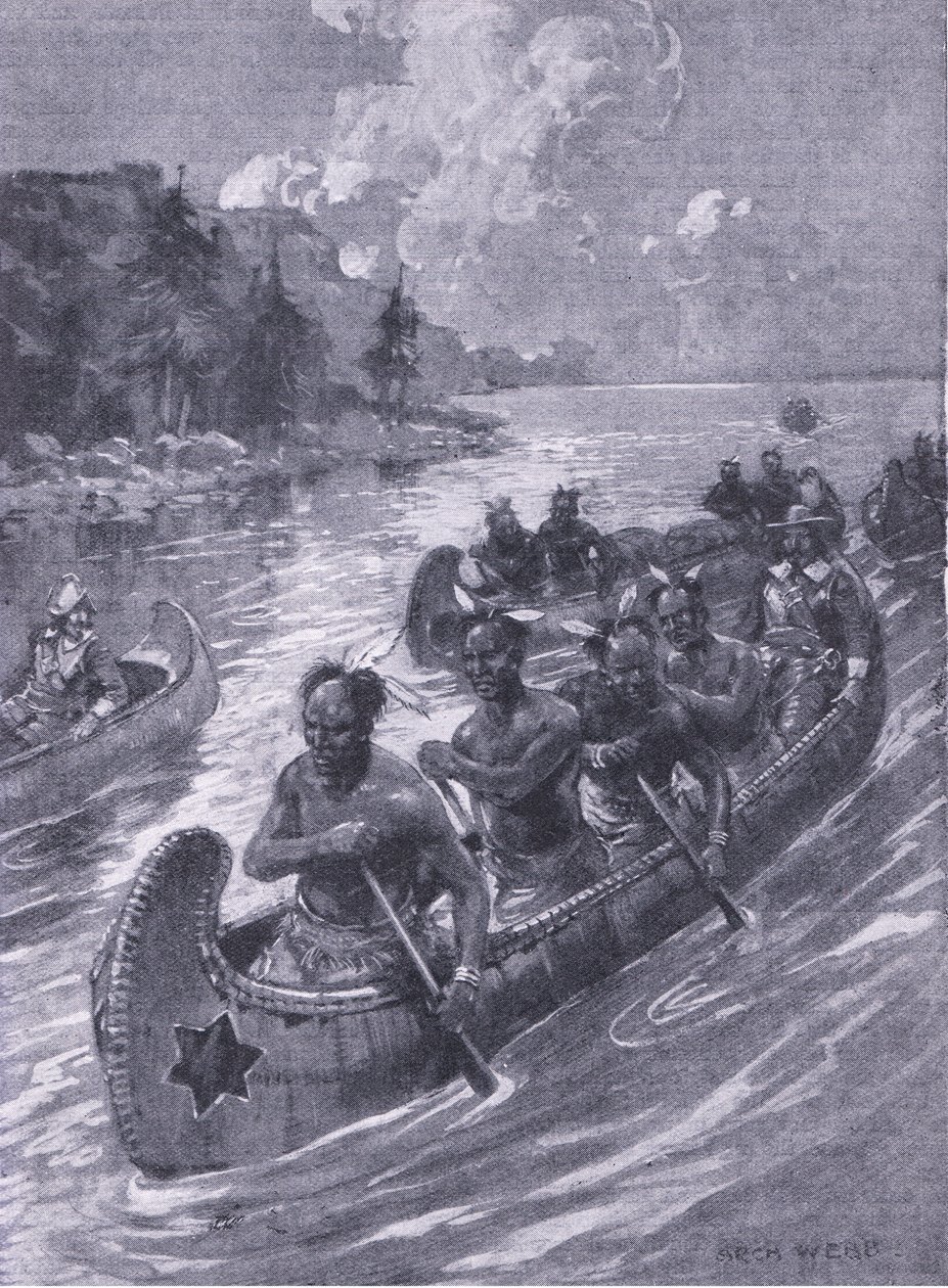 The journey that led to the site of Quebec (illustration from Cassell