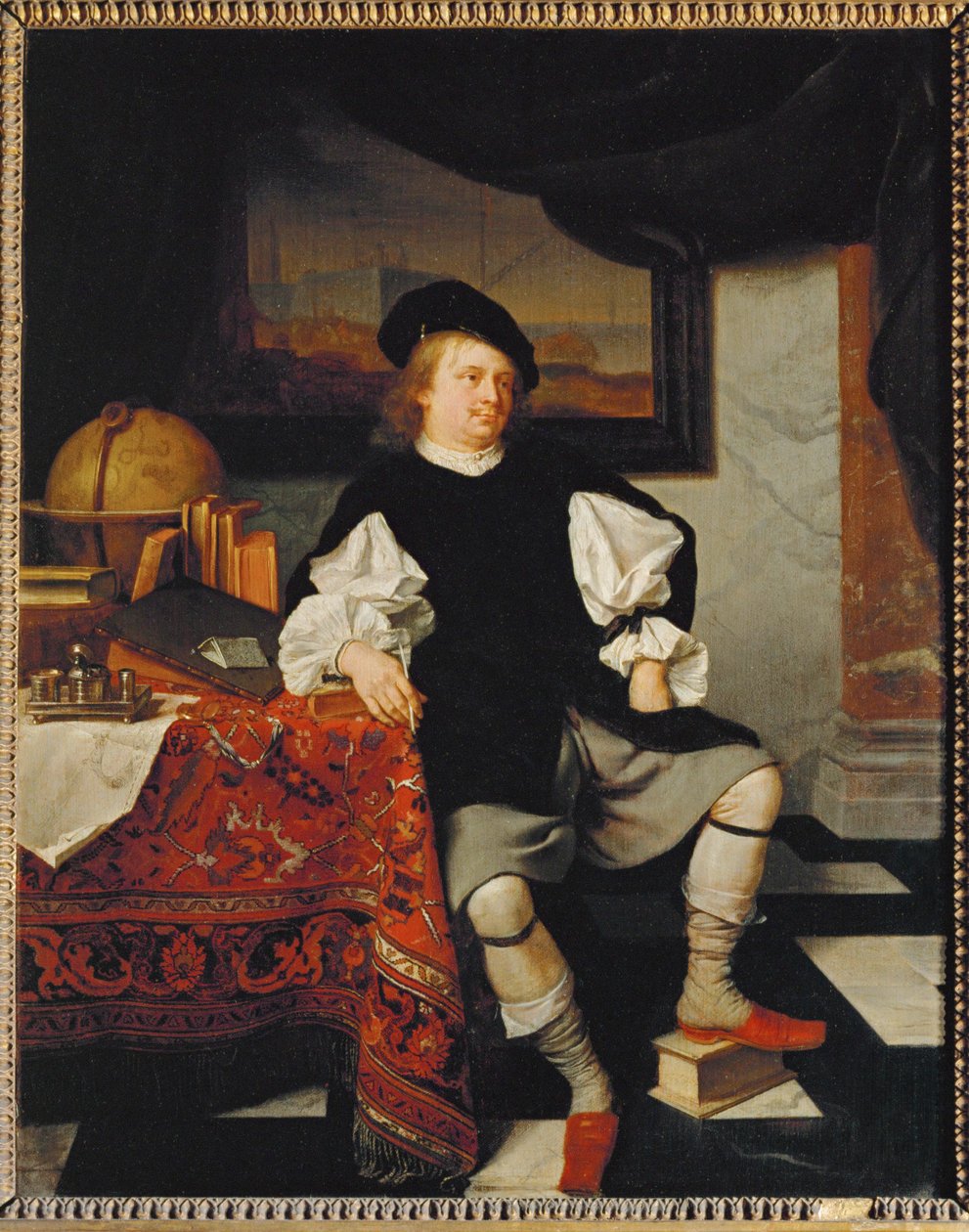 Merchant in his office by Arie de Vois