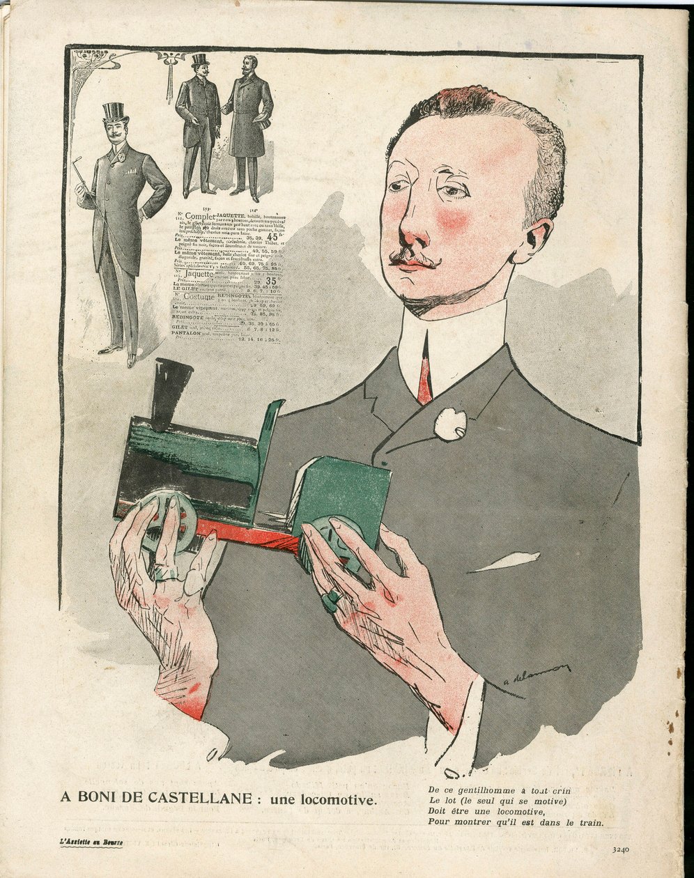 The Butter Plate, number 195, Satirical in Colours by Aristide Delannoy