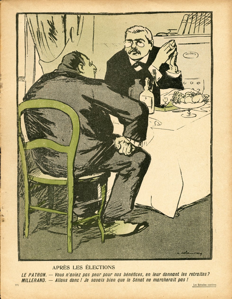 The Butter Plate, number 257, Satirical in Colors by Aristide Delannoy