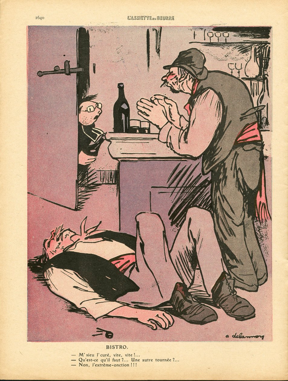 The Butter Plate, number 466, Satirical in Colors by Aristide Delannoy