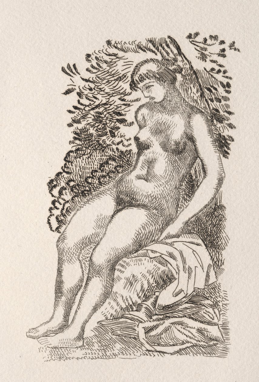 Illustration for a Poem by Pierre de Ronsard by Aristide Maillol