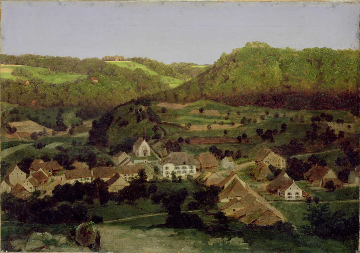 A View of the Village of Tenniken by Arnold Böcklin