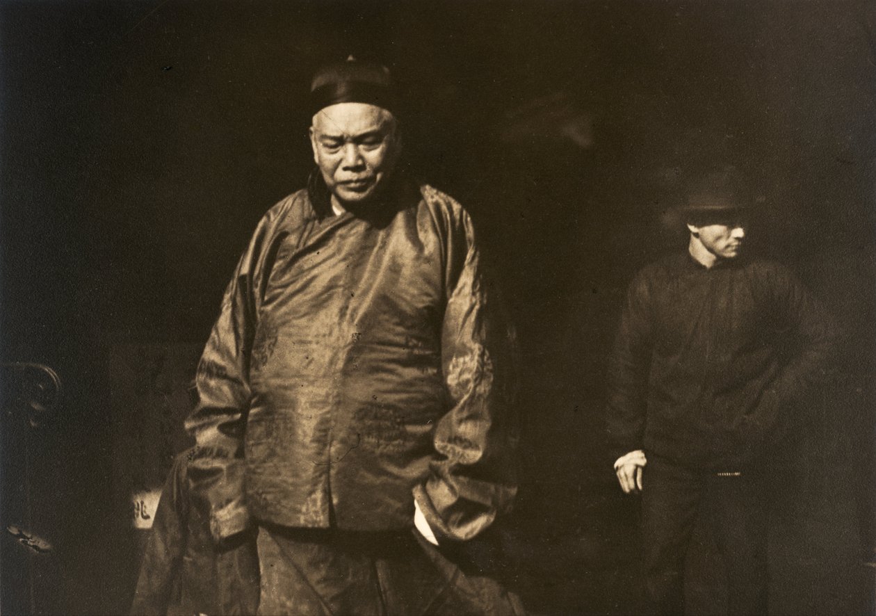 Merchant and Body Guard, Old Chinatown, San Francisco by Arnold Genthe
