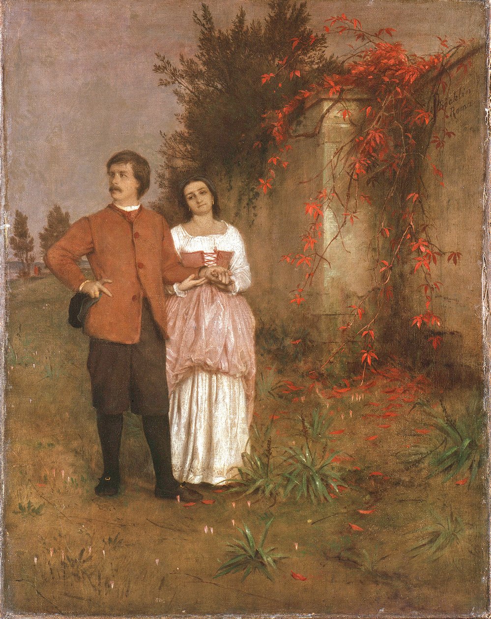 Arnold Böcklin with his Wife by Arnold Böcklin