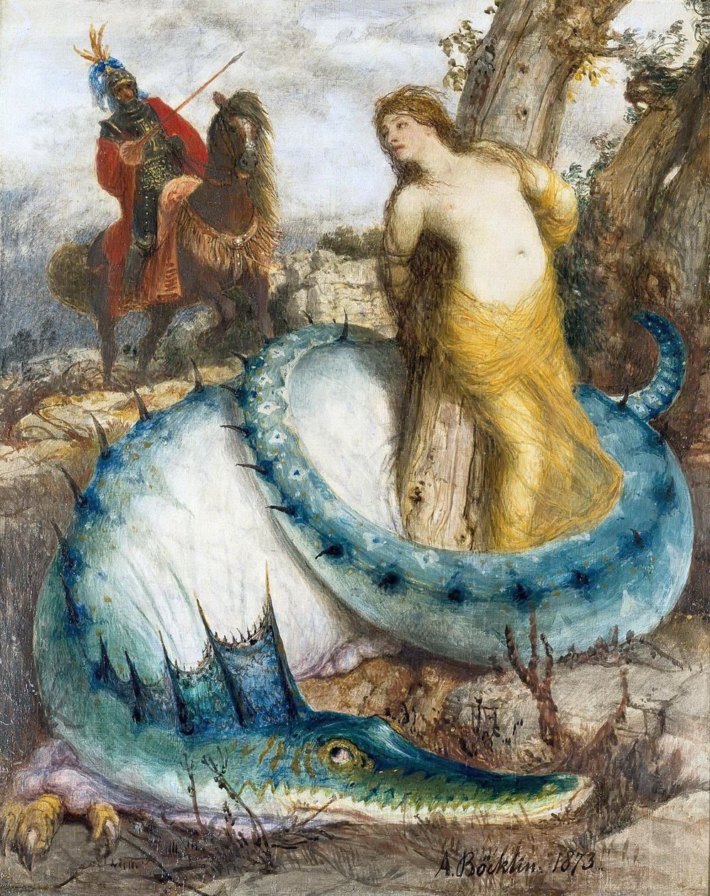 Ruggiero and Angelica by Arnold Böcklin