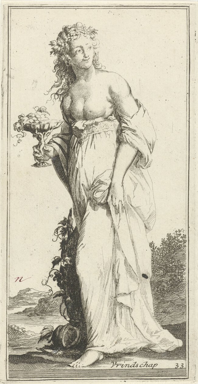 Personification of Friendship by Arnold Houbraken