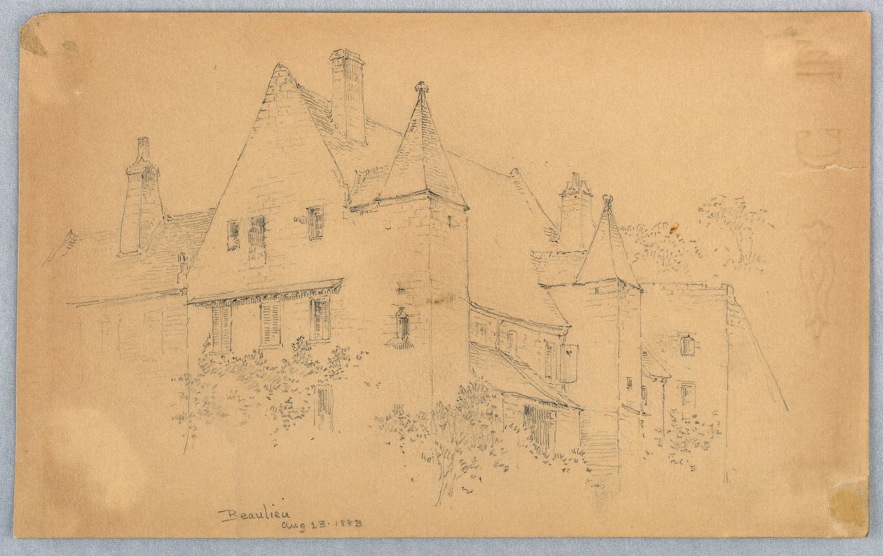 Sketch of Beaulieu by Arnold William Brunner