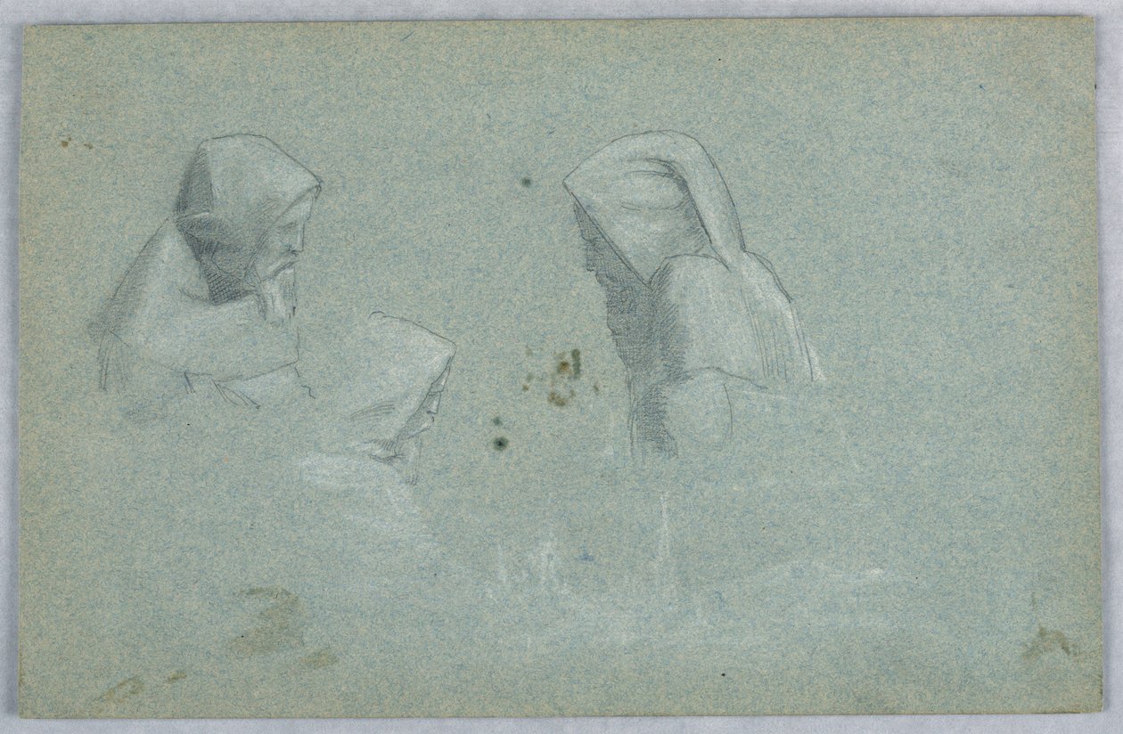 Three Studies of Man in a Habit by Arnold William Brunner