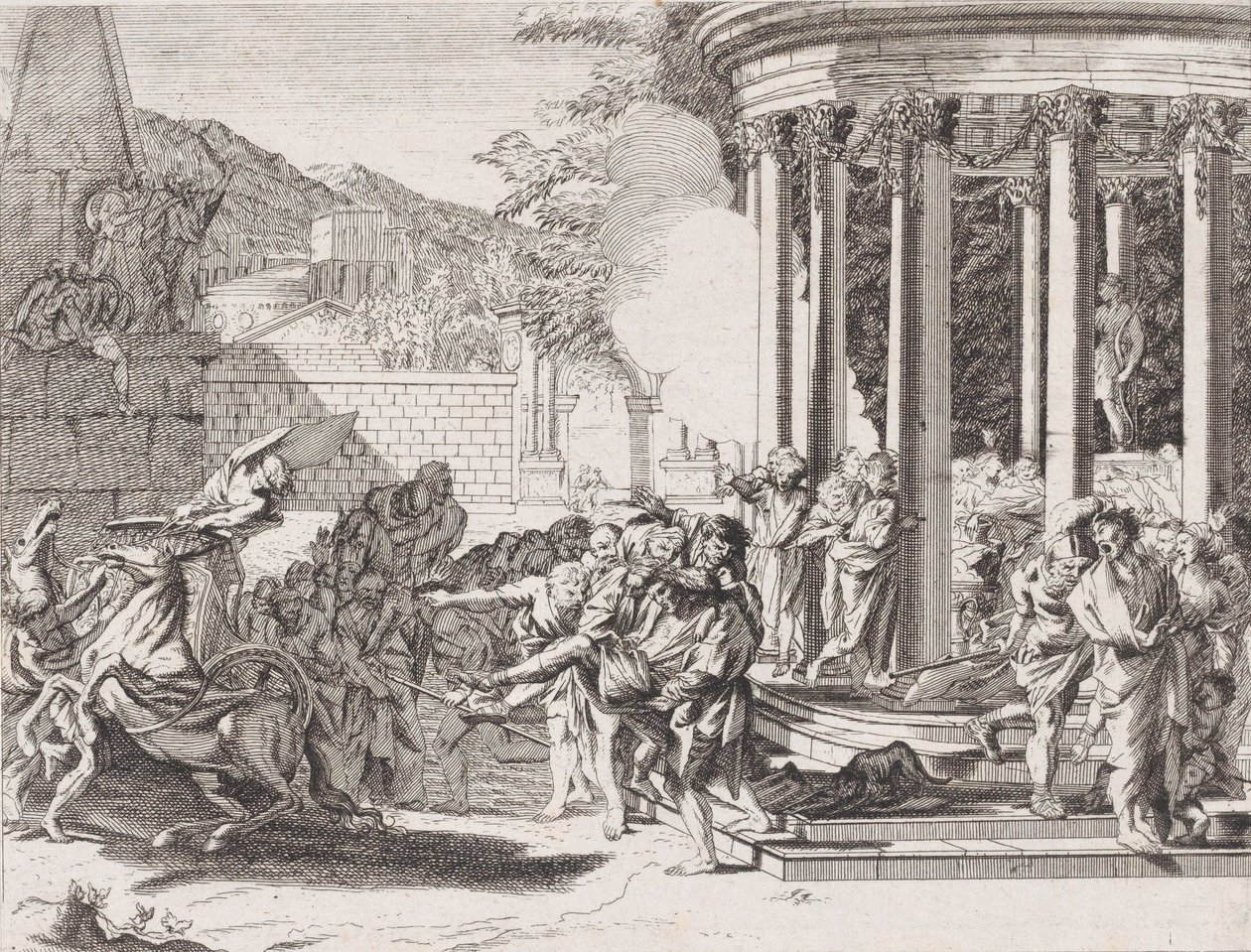 Sinorix Being Carried from the Temple After Being Poisoned by Arnold van Westerhout.