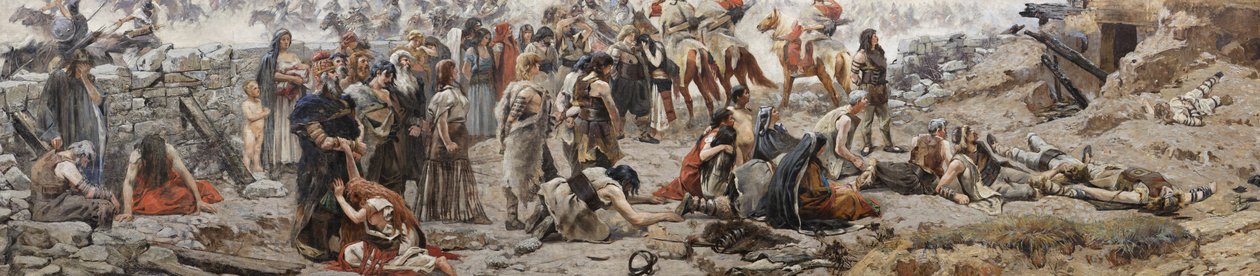 Arrival of the Hungarians (Feszty Panorama) (detail) by Arpad Feszty