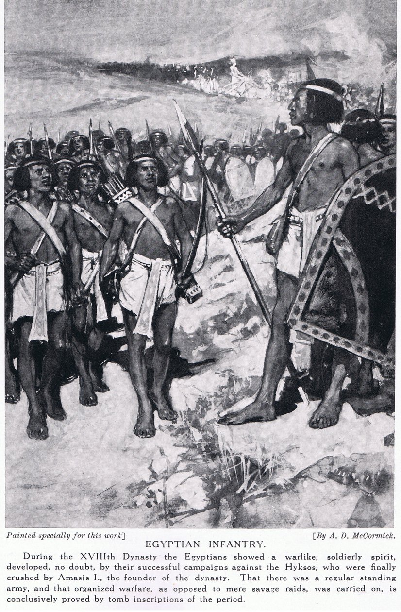 Egyptian infantry, c.1920 by Arthur David McCormick