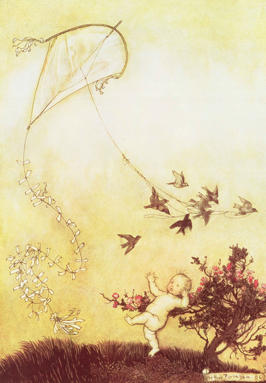 Kite Flying in Kensington Gardens from 'Peter Pan in Kensington Gardens ...