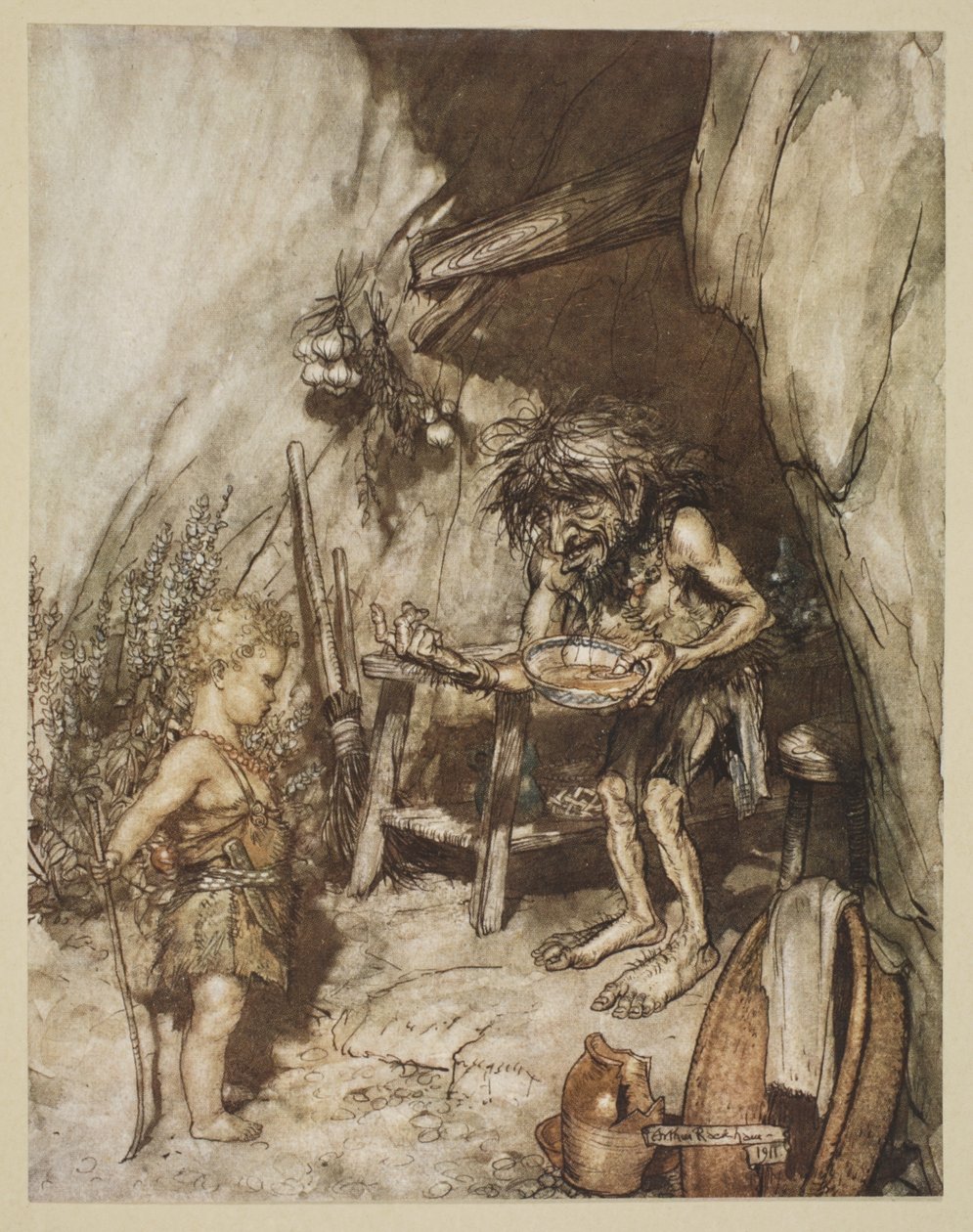Mime and the Infant, Illustration from 