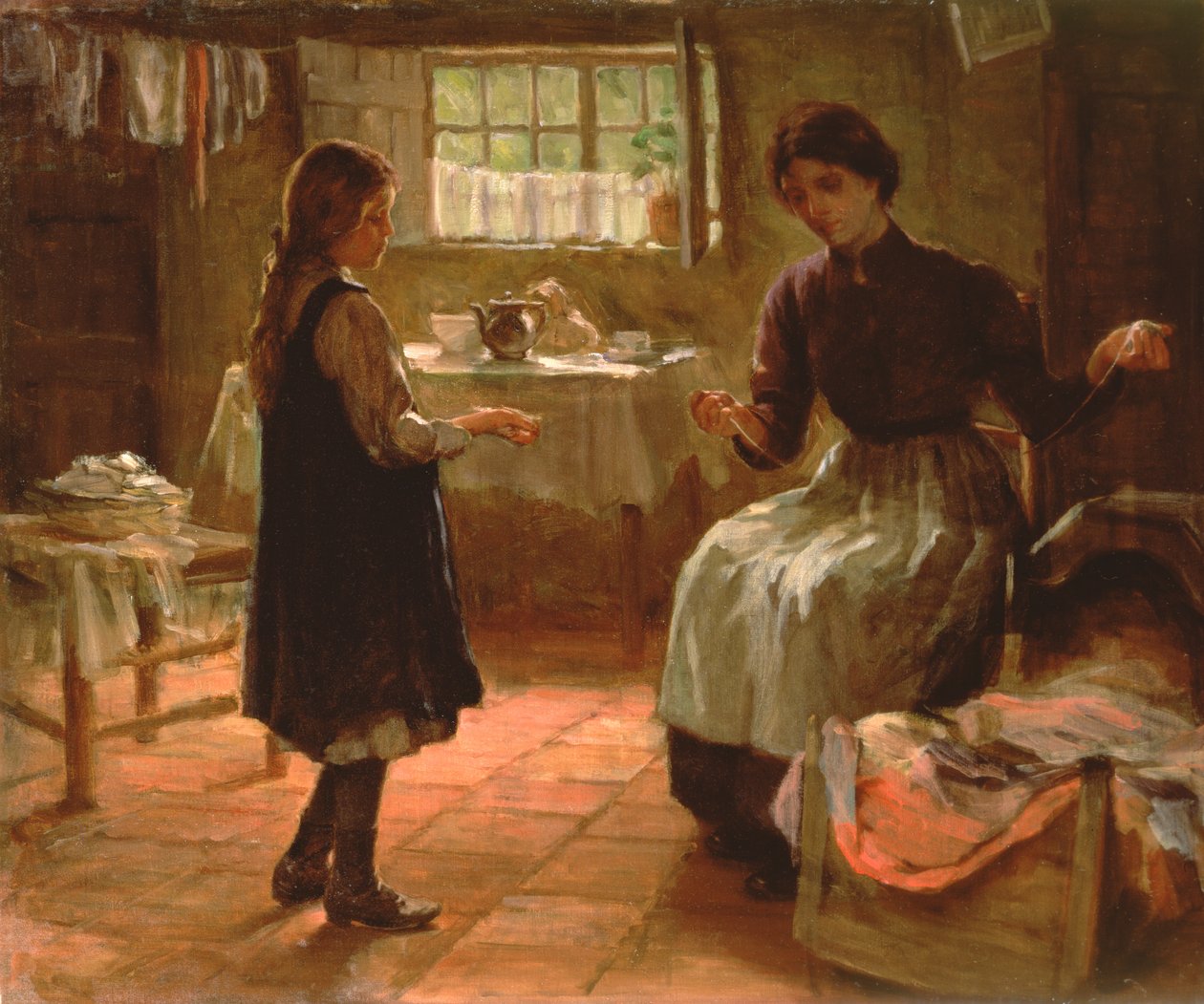 Domestic Lesson, c.1890 by Arthur Claude Cooke