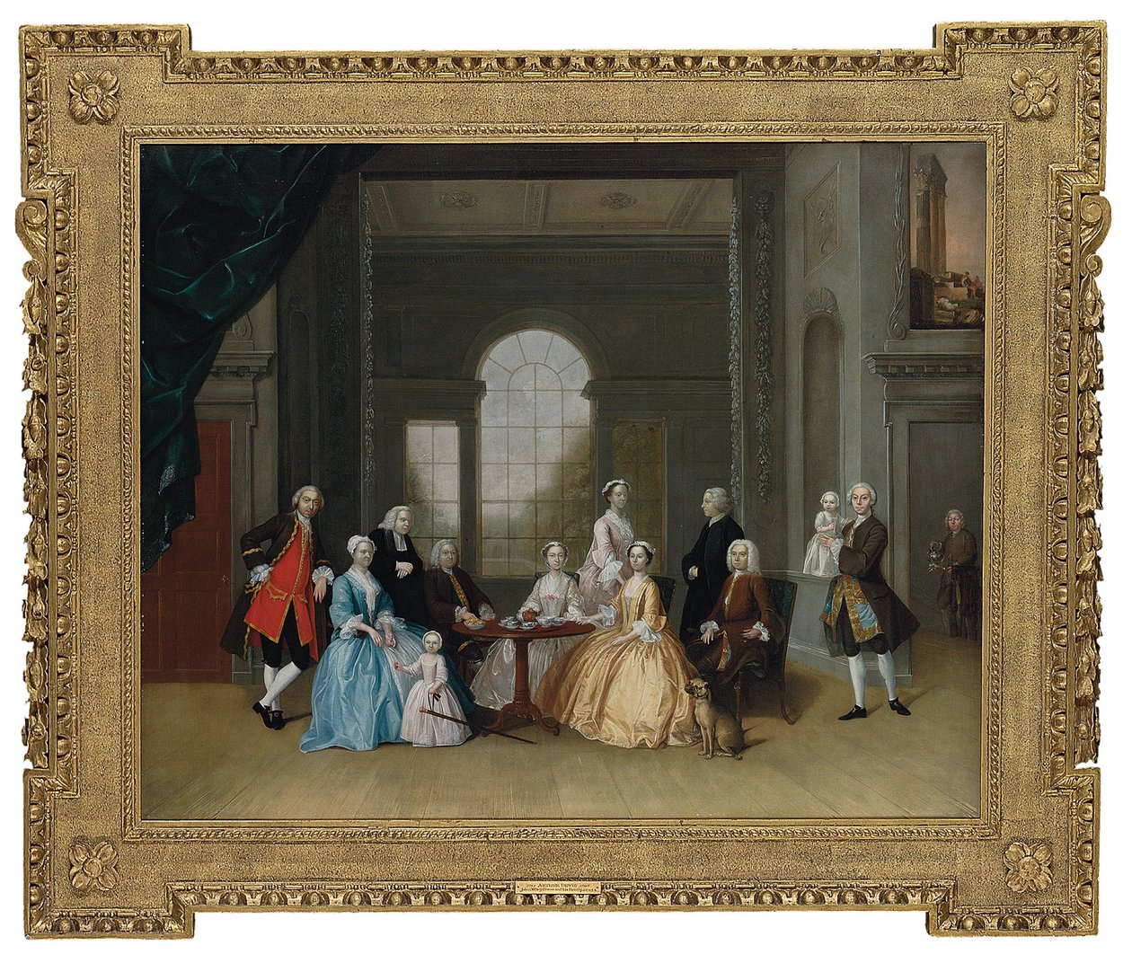 Group Portrait of John Offley Crewe and His Family by Arthur Devis