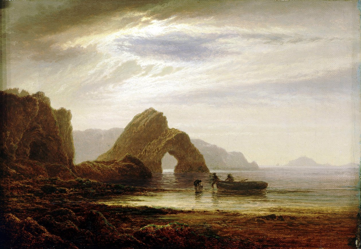 Moonlight at Giltar Point, Near Tenby, England, by Arthur Gilbert by Arthur Gilbert