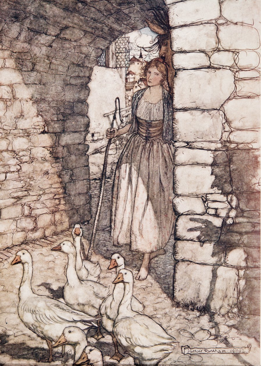 Alas! Dear Falada, there thou hangest by Arthur Rackham