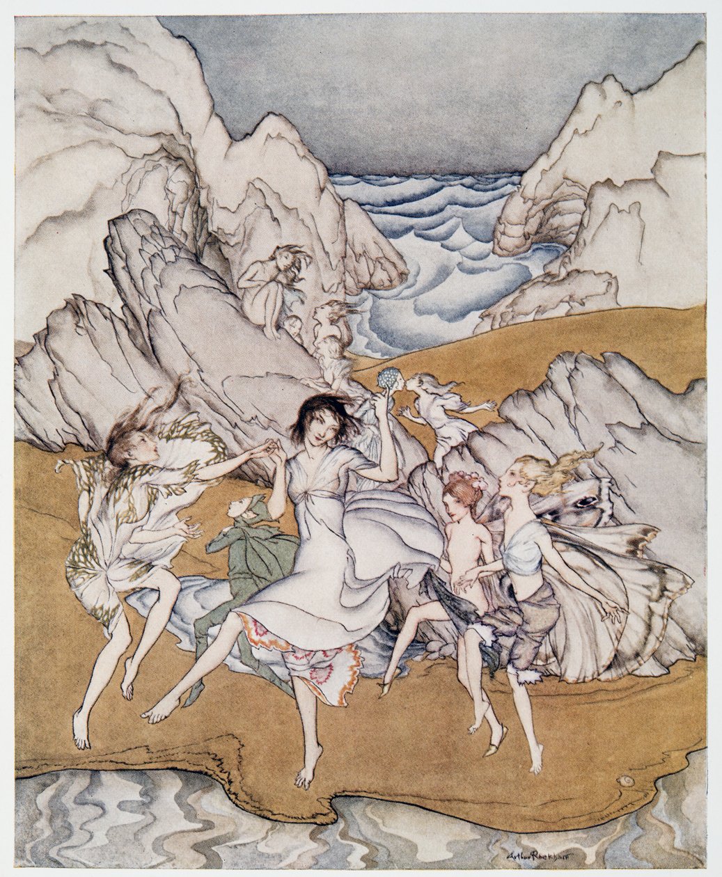 Come unto these yellow sands (Illustration from William Shakespeare's ...