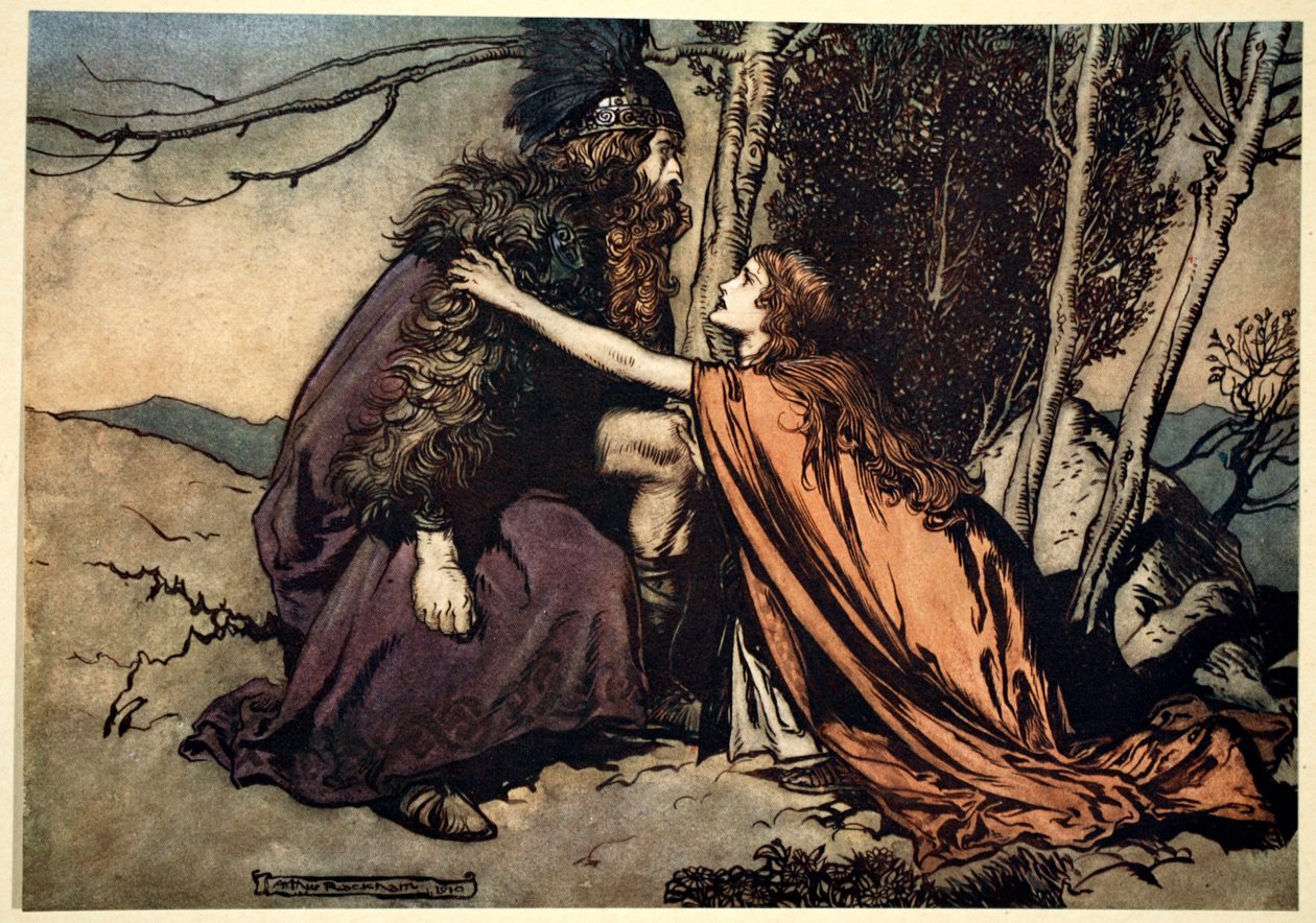 Father! Father! Tell me what ails thee With dismay thou art filling thy child! by Arthur Rackham