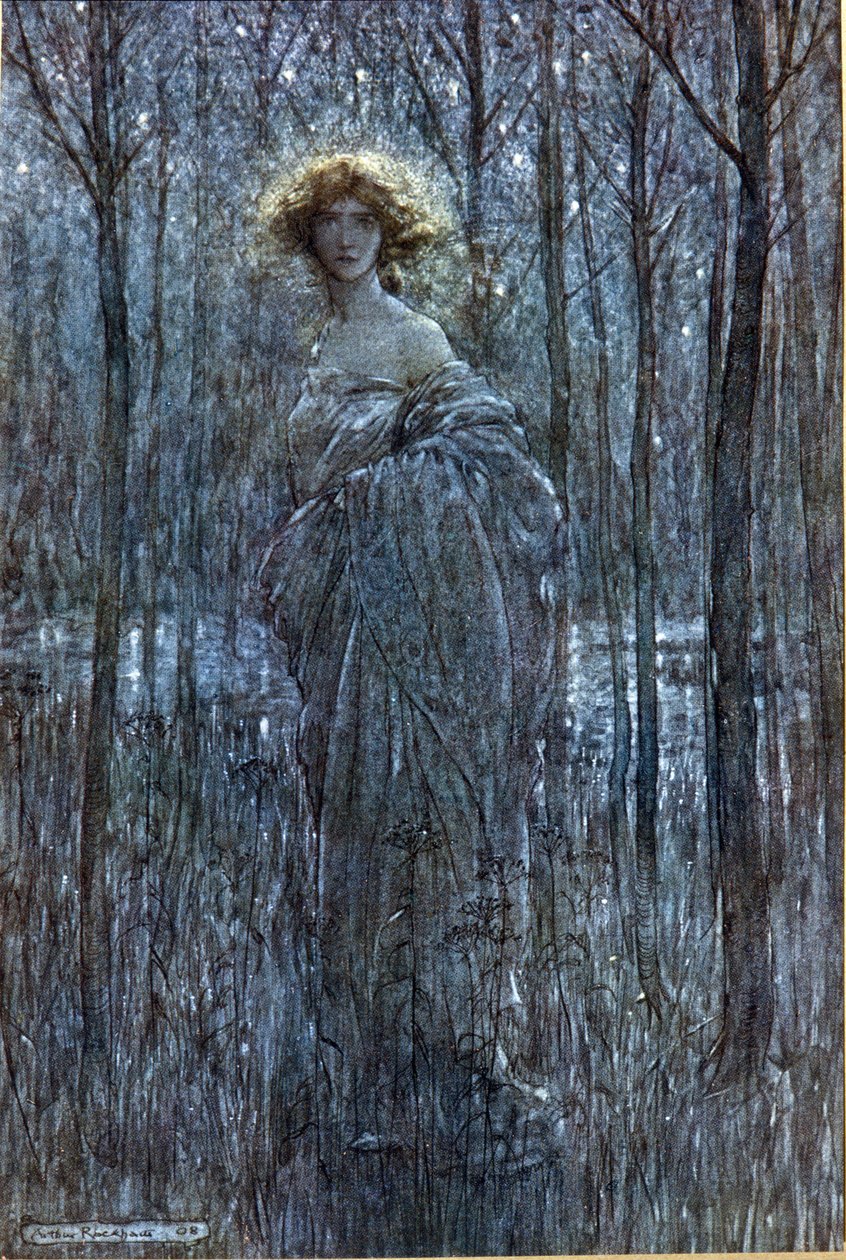 Helena: Illustration by Arthur Rackham for The Dream of a Summer Night ...