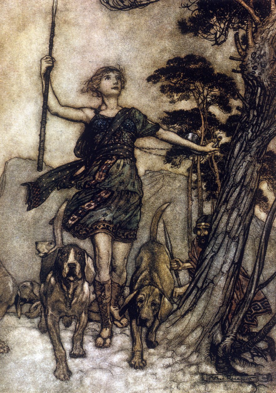 Illustration by Arthur Rackham for The Dream of a Summer Night by William Shakespeare by Arthur Rackham