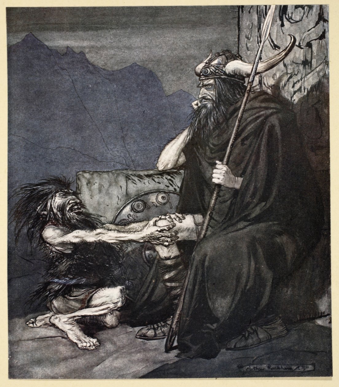Swear to me, Hagen, my son!, illustration from 