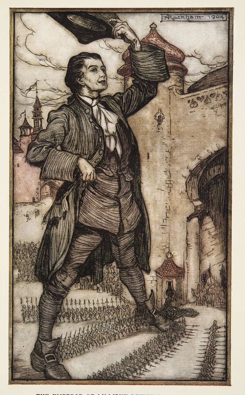 The Emperor of Lilliput Reviews His Troops, from Gulliver