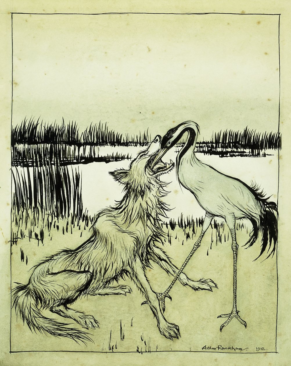 The Wolf and the Crane - Aesop