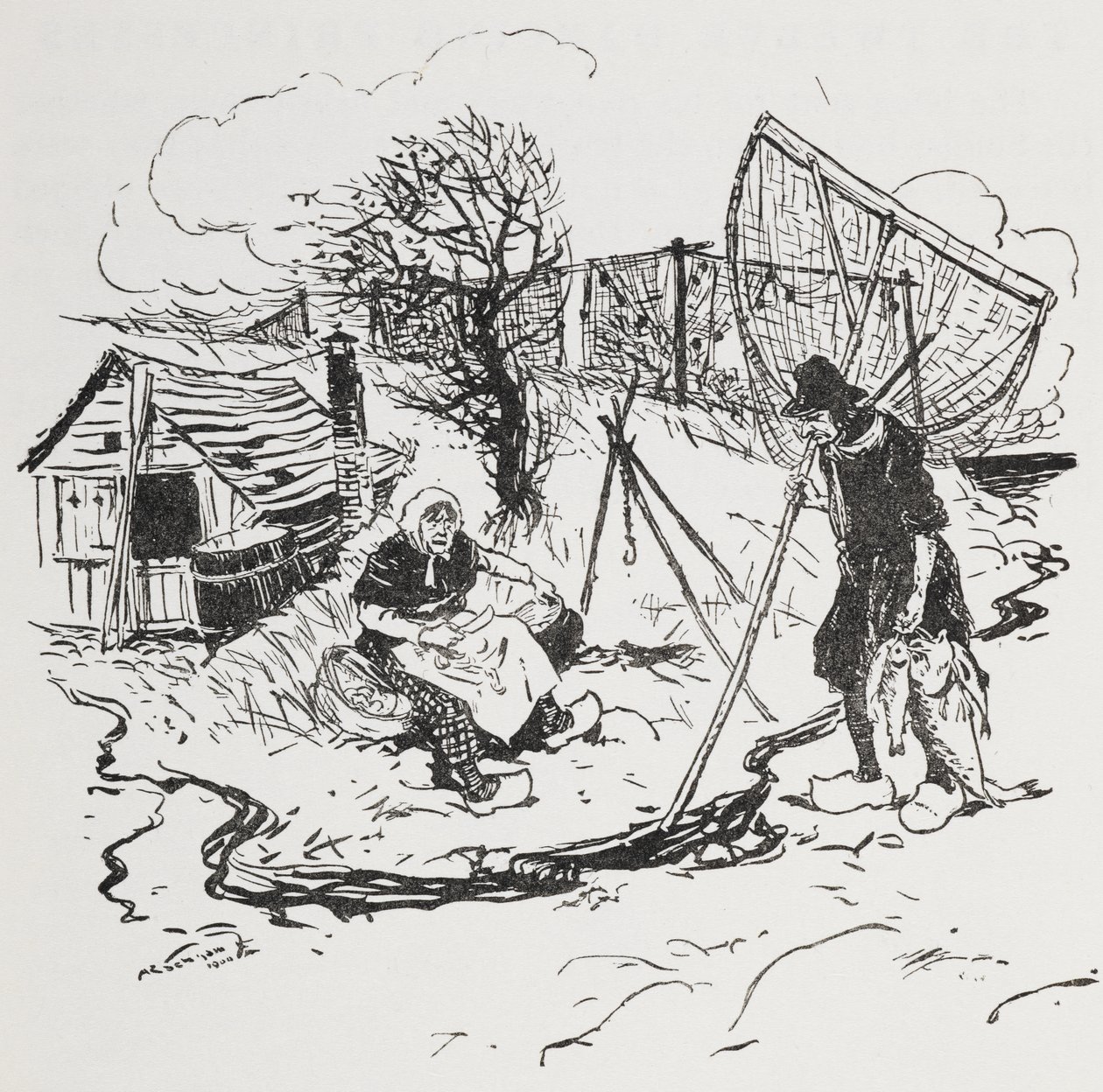 The fisherman and his wife by Arthur Rackham