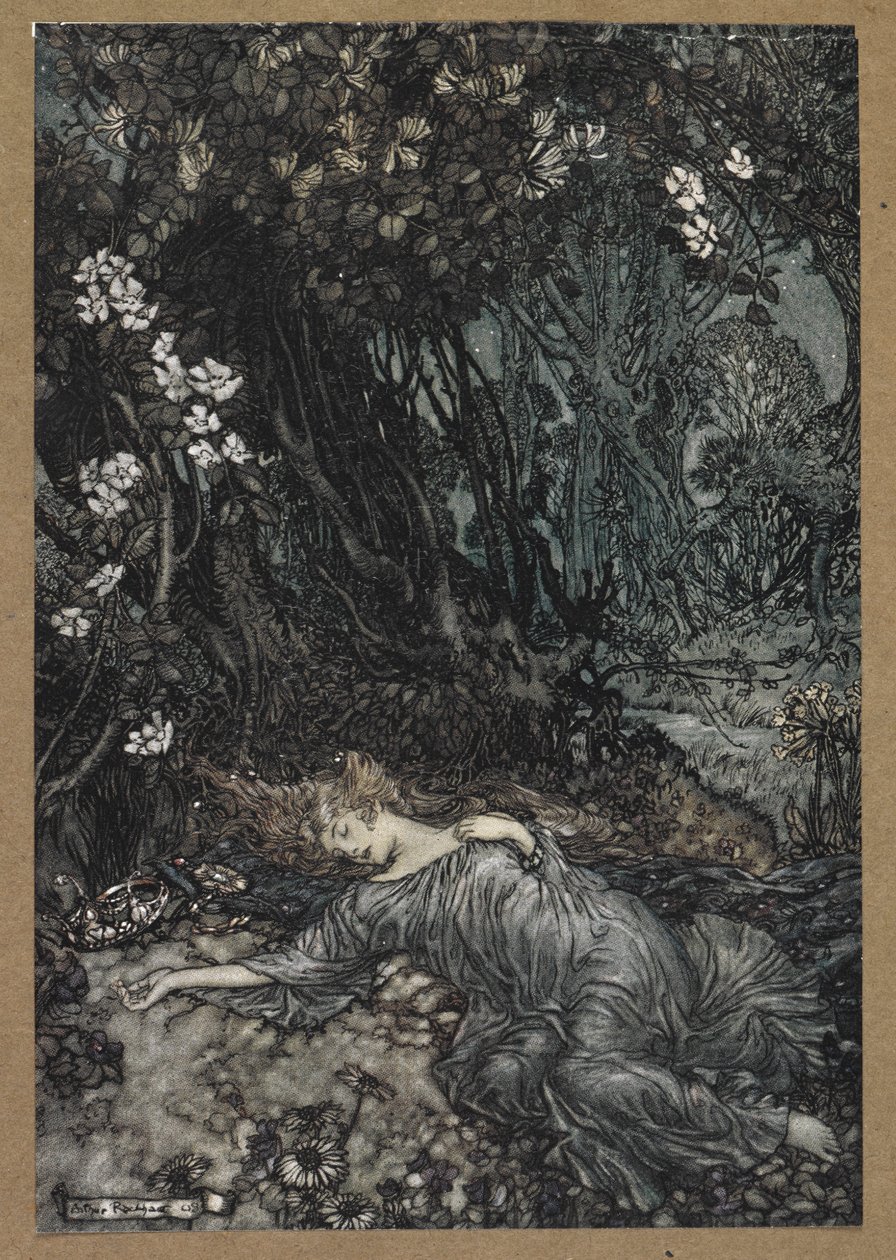 Titania lying asleep. A scene from 