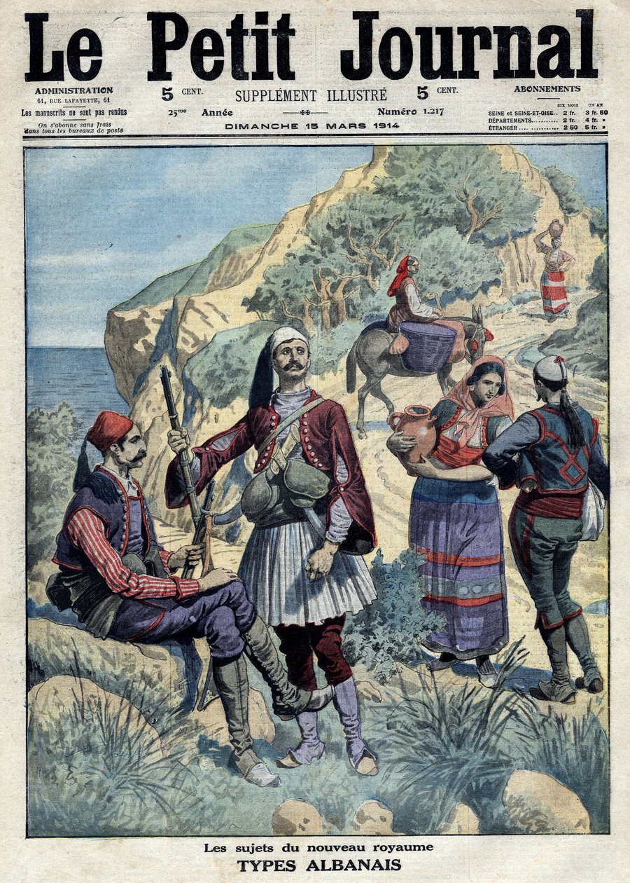 Albanian Types: Creation of the Kingdom of Albania 1914 by Artist Unknown