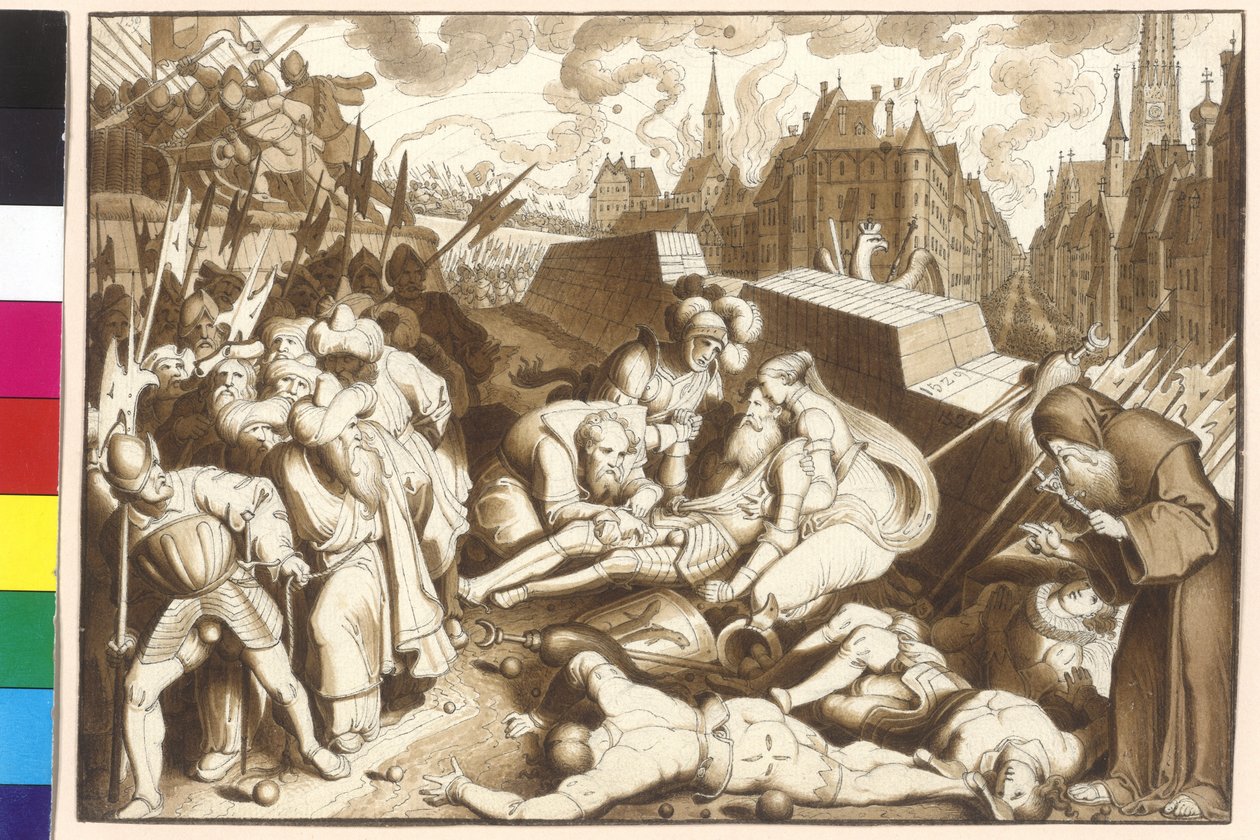 At the First Turkish Siege, Commandant Count Niklas Salmon During Kaerntnertor (Carinthian Gate) Deadly Stricken by Artist Unknown
