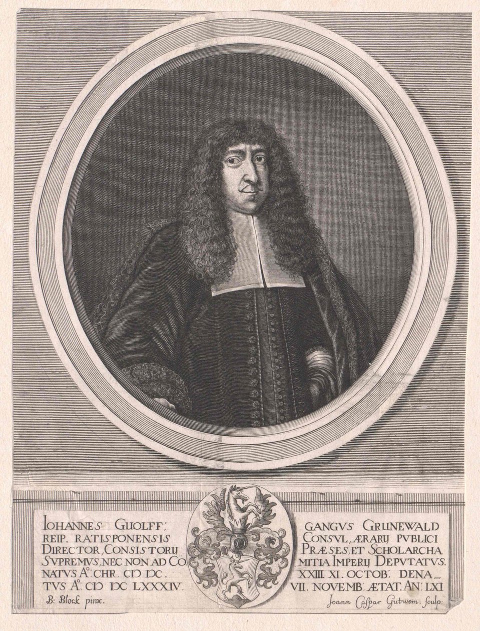 Johann Wolfgang Gruenewald (print) by Artist Unknown