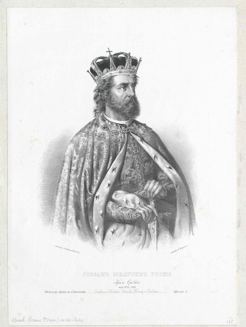 King of Serbia Stephen Uroš II by Artist Unknown