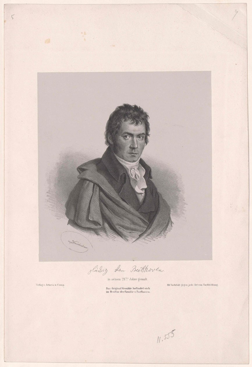 Ludwig van Beethoven by Artist Unknown