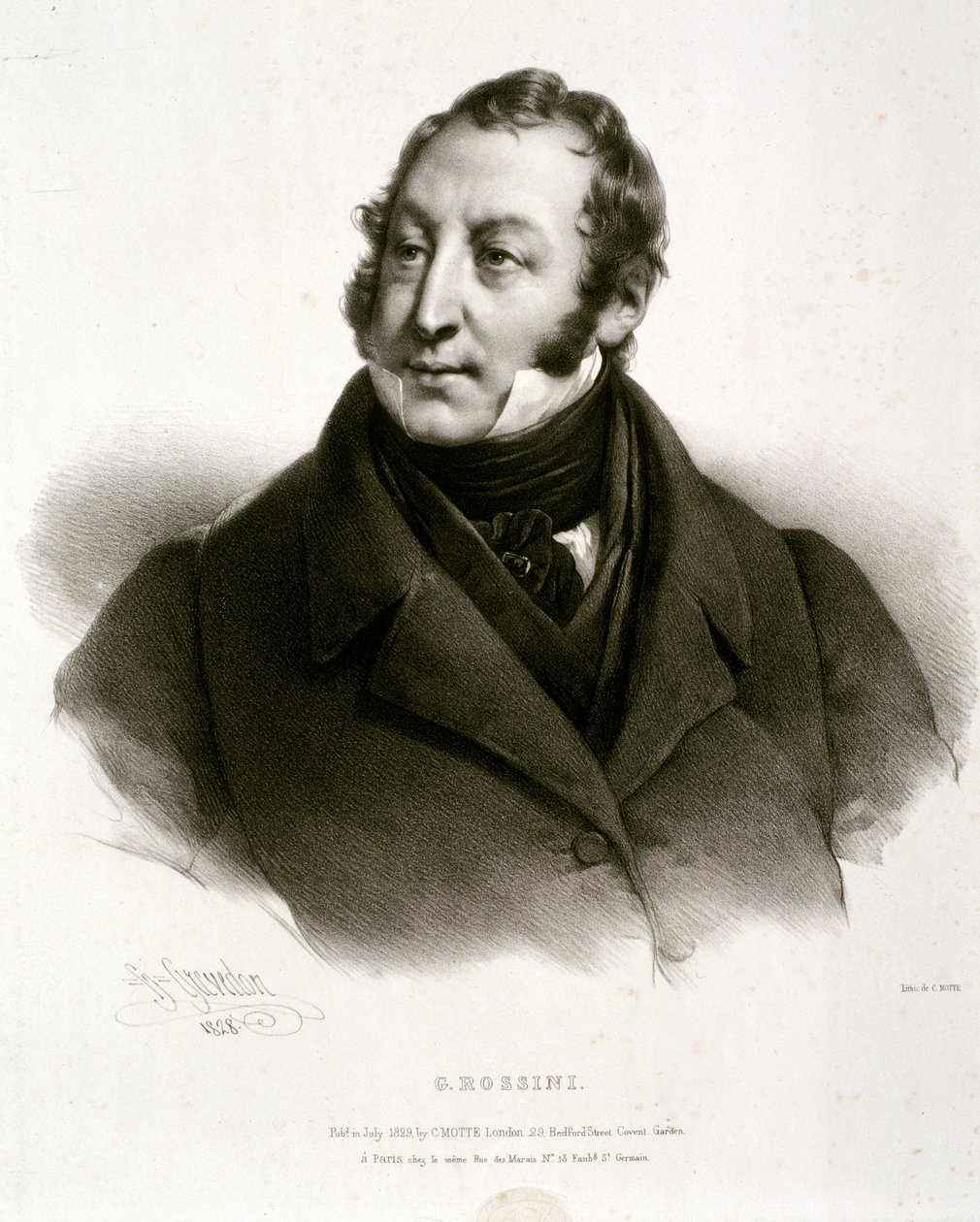 Portrait of Gioachino Antonio Rossini by Artist Unknown