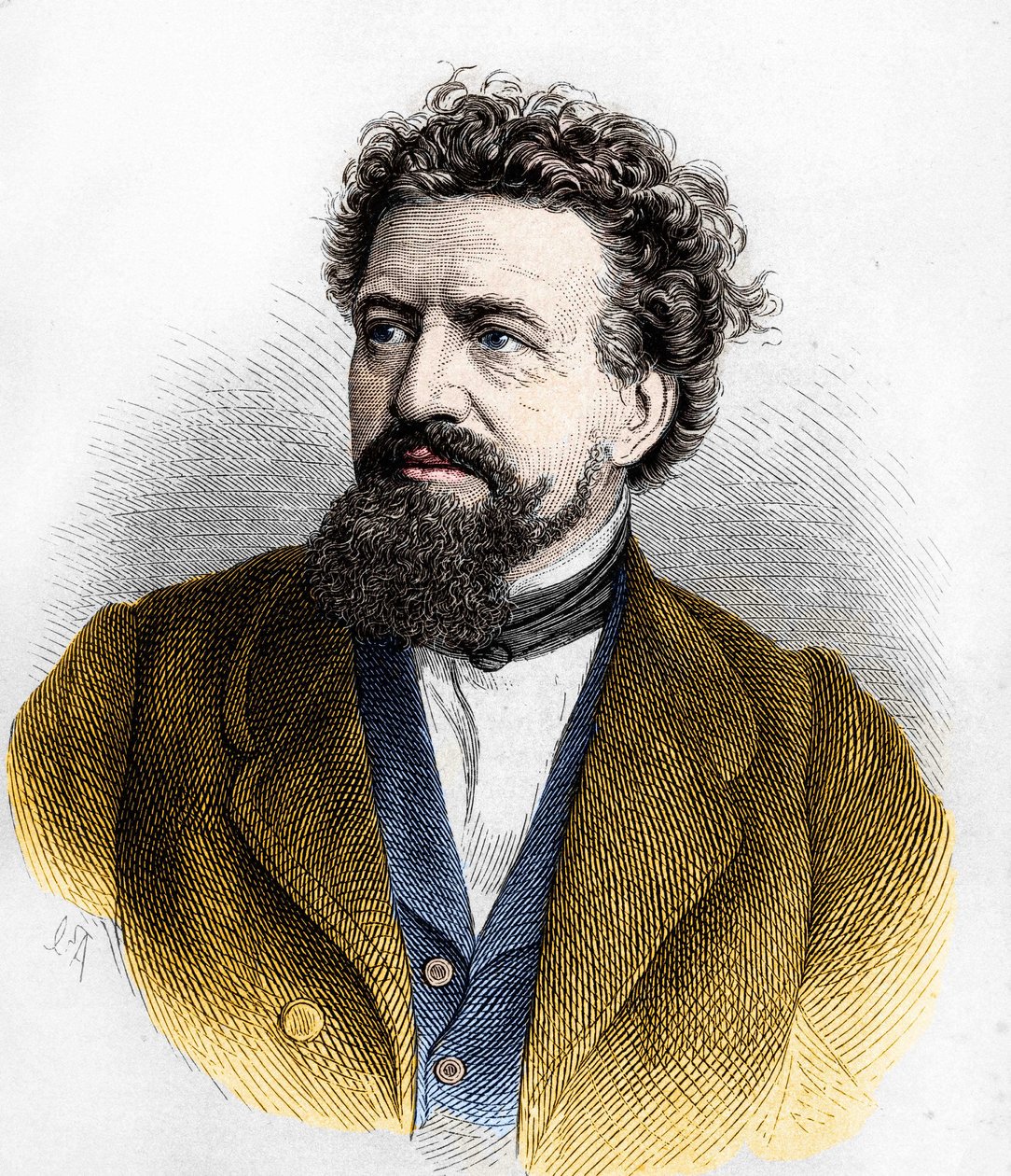 Portrait of Hermann von Lingg by Artist Unknown