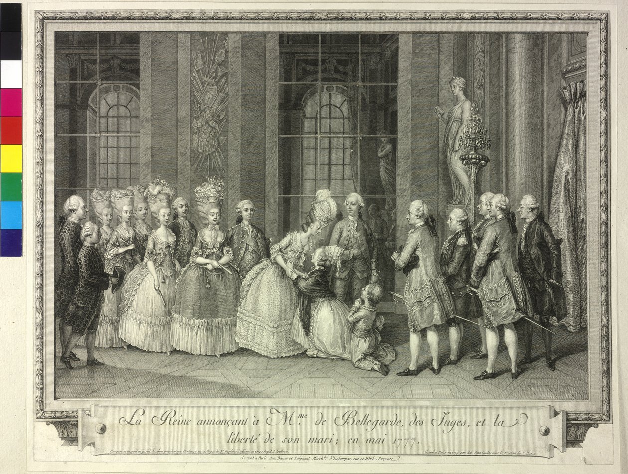 Queen Marie Antoinette Announces Madame de Bellegarde the Release of Her Spouse by Artist Unknown