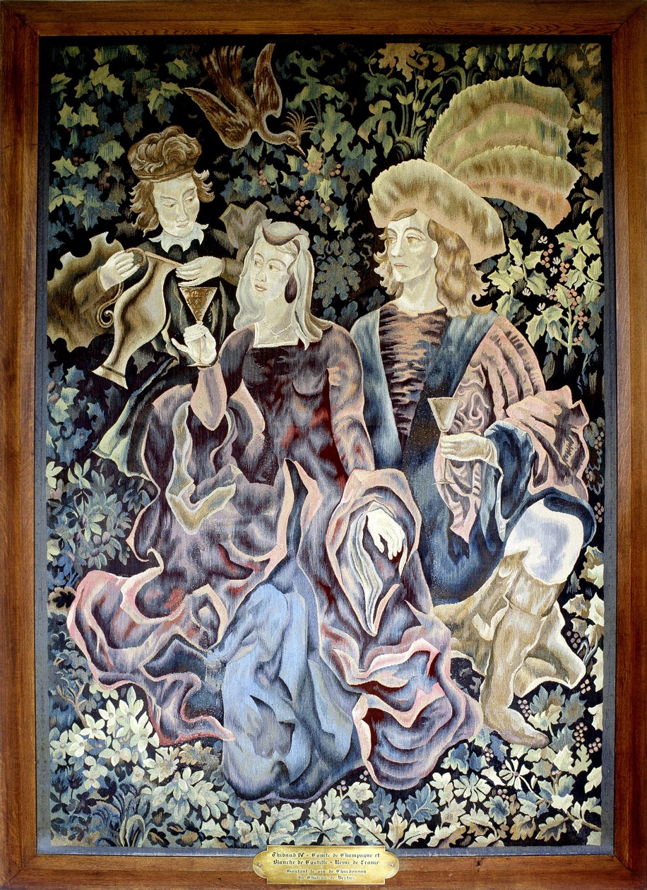 Tapestry Representing Thibault IV of Champagne and Blanche of Castile by Artist Unknown