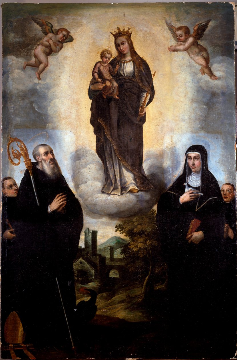The Virgin with the Child, Saint Benedict of Nursie, and Sainte Scholastique by Artist Unknown
