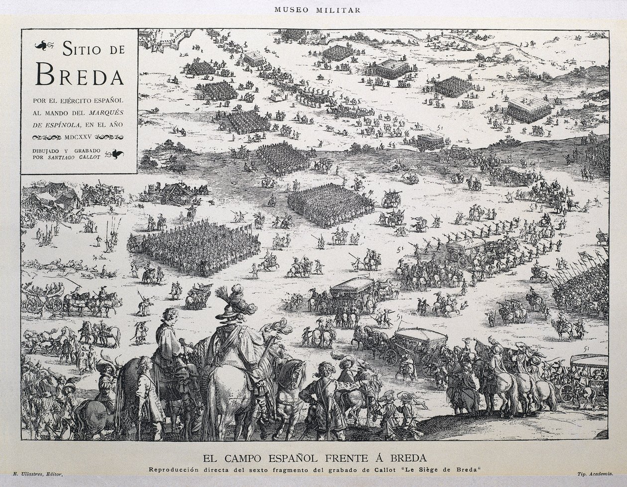 The Spanish countryside and Breda: direct replica of the sixth part of Callot