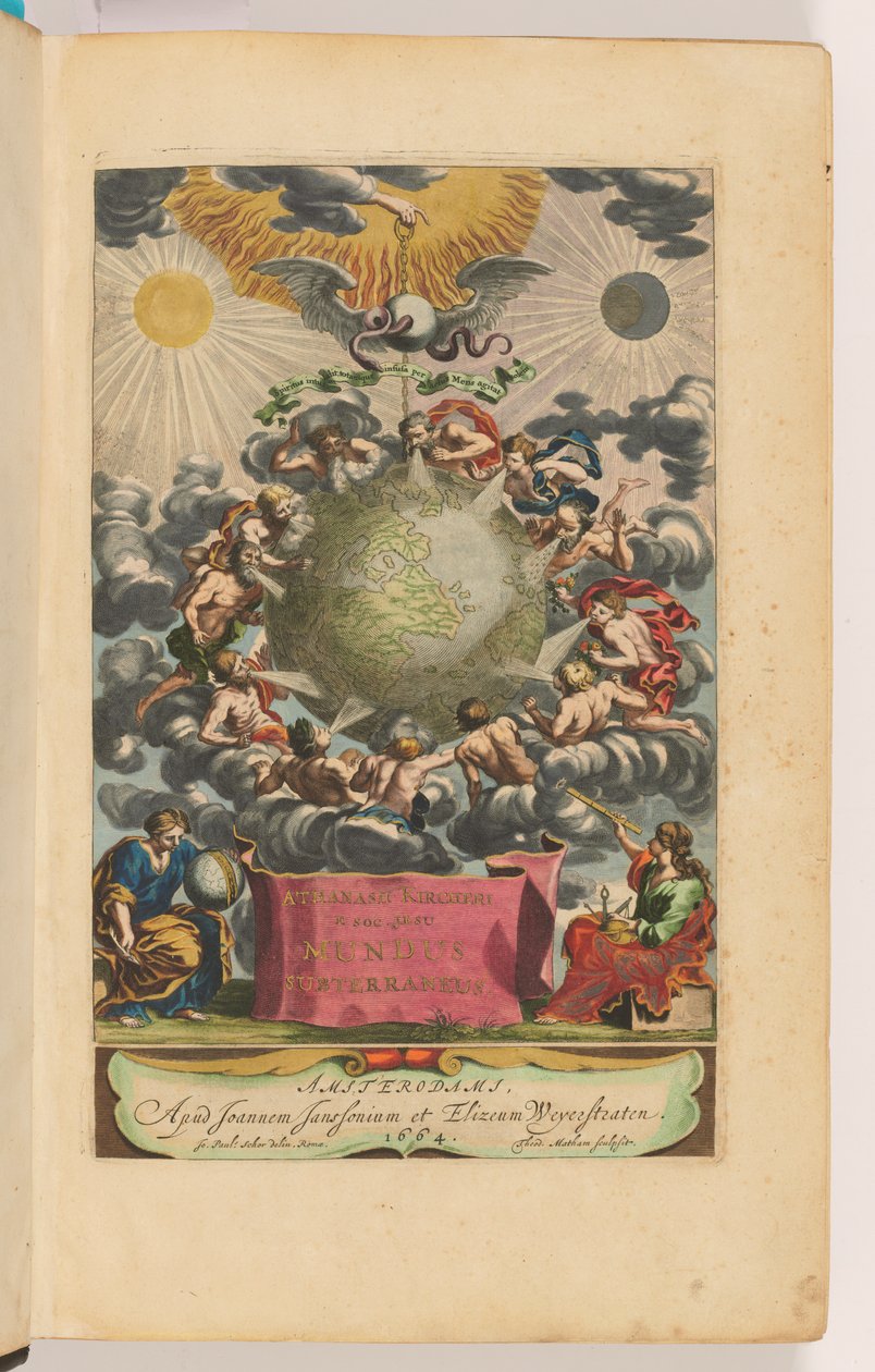 Title page of Mundus Subterraneus von Athanasius Kircher