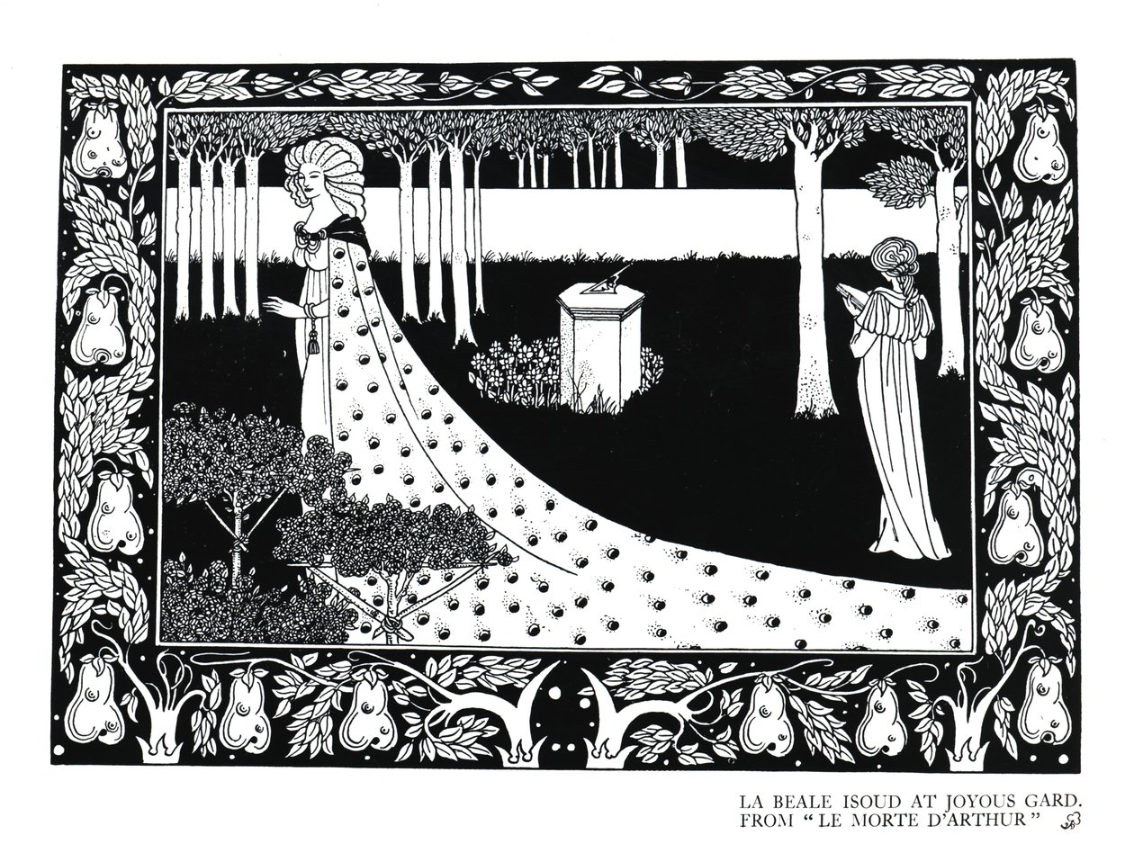 La Beale Isoud at Joyous Gard, illustration from 