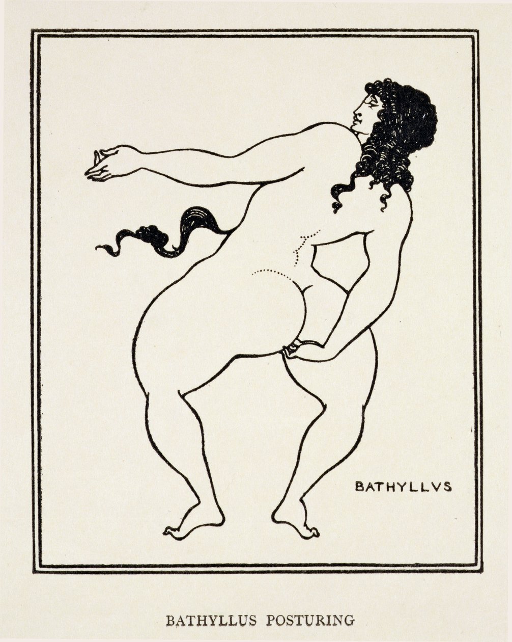 Bathyllus, Roman Dancer and Performer of Pantomimus by Aubrey Beardsley