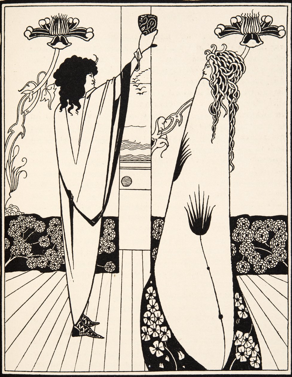 How Sir Tristram Drank the Love Drink by Aubrey Beardsley