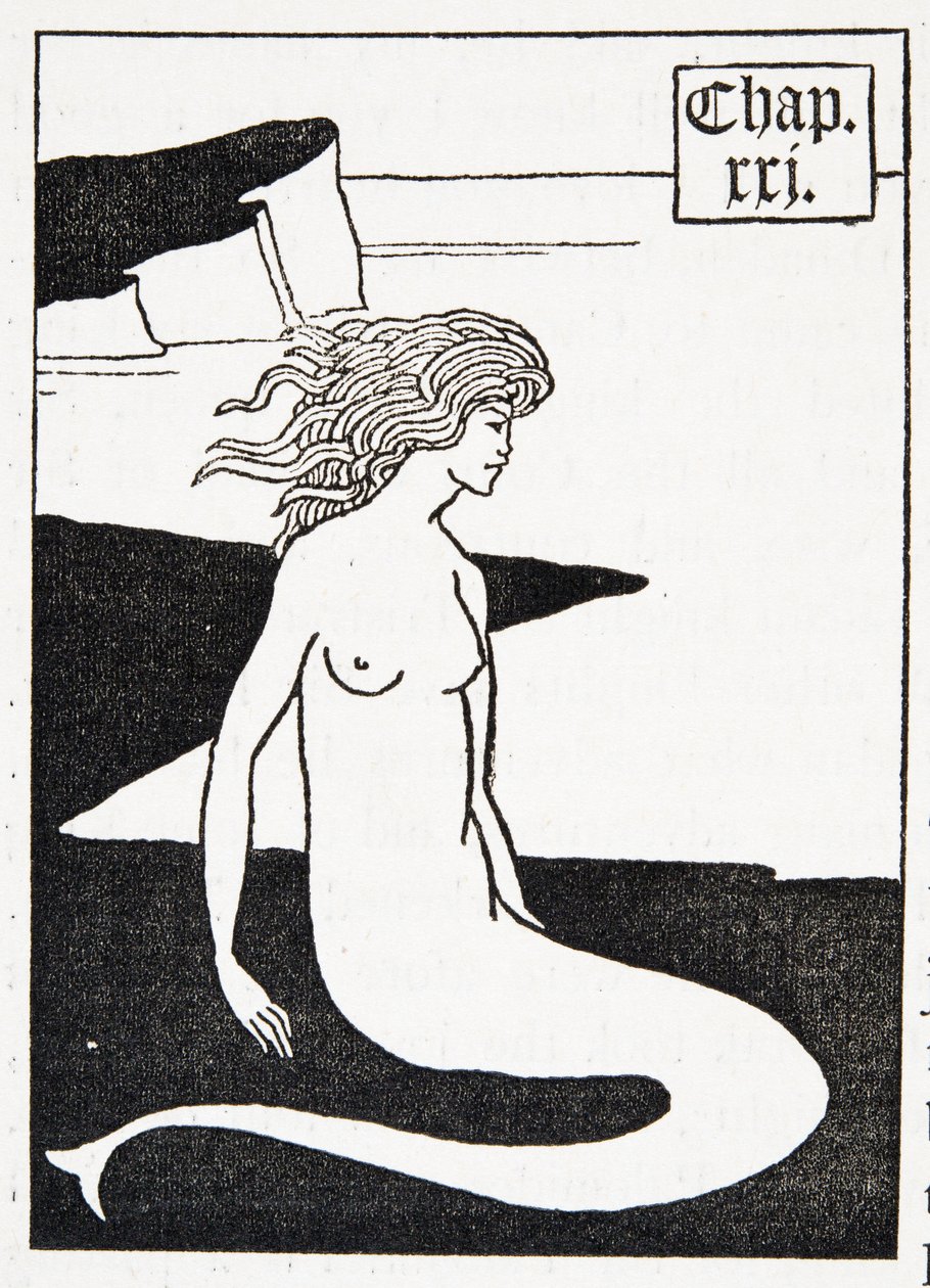 Mermaid. Chapter Heading by Aubrey Beardsley