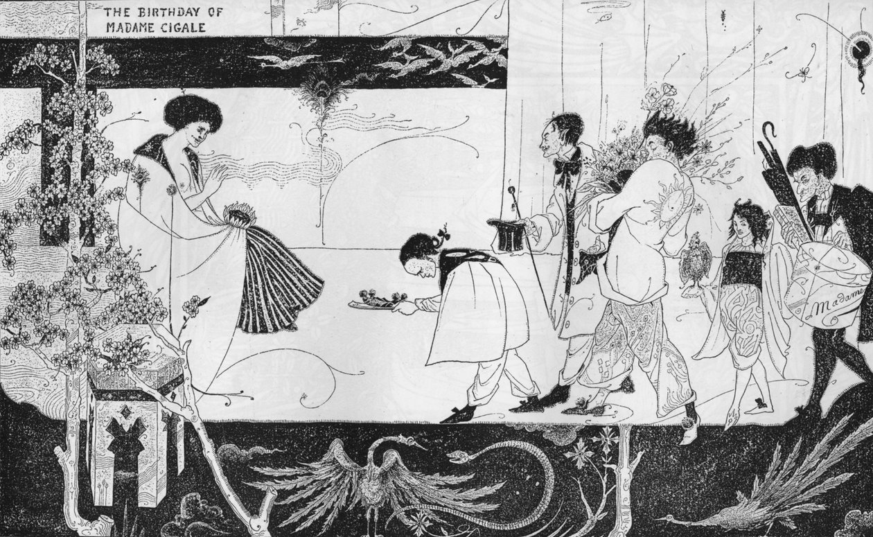 The Birthday of Madame Cigale by Aubrey Beardsley