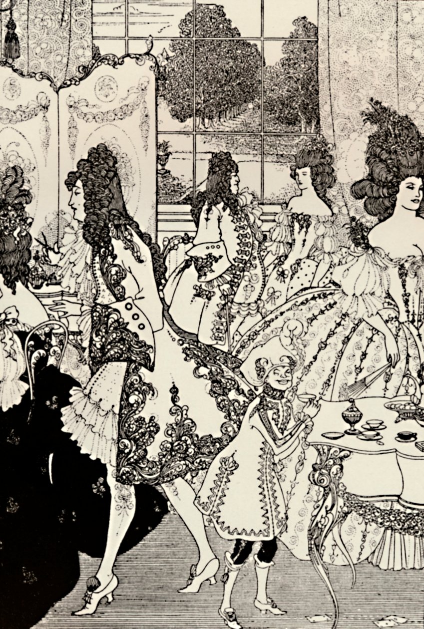 The Rape of the Lock. Alexander Pope. Pen Drawing, 1896 by Aubrey Beardsley