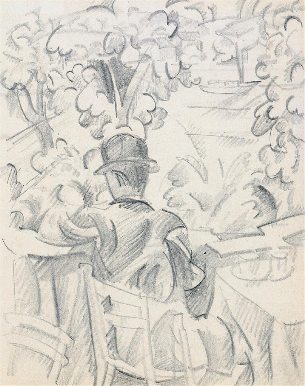 Cafe on the Riverbank by August Macke